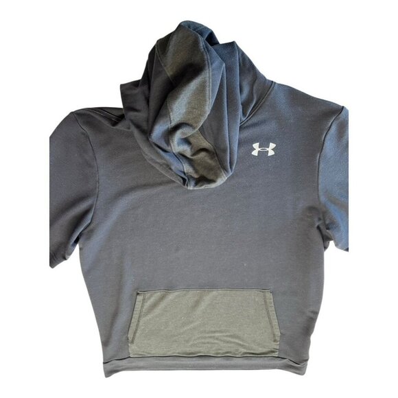 Under Armour Short Sleeve Baseball Hoodie~Size M~Black/Grey Sweatshirt~L12 32 - Picture 4 of 7